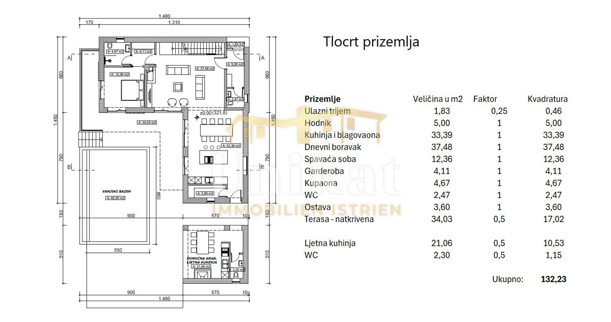 Hiša v okolici Višnjana - 4 spalnice in bazen